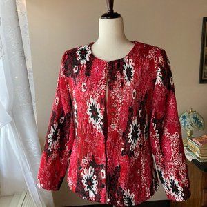 Keren Heart Multi-Color Women's Hook And Eye Jacket Size M